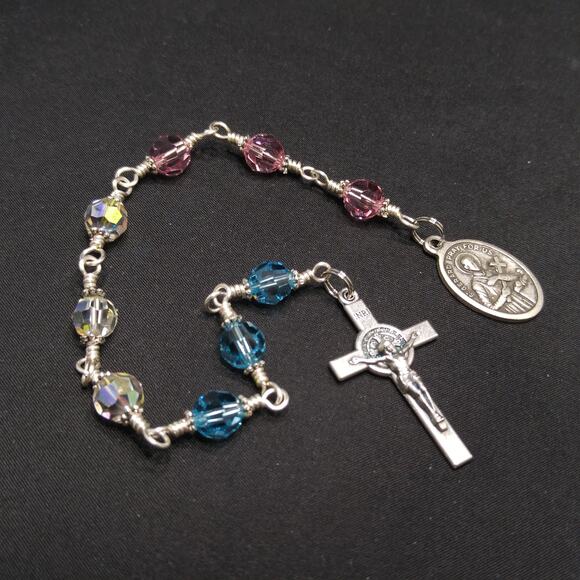 St. Gerard Chaplet, Handmade Rosary, Patron Saint of Motherhood - Picture 7 of 7